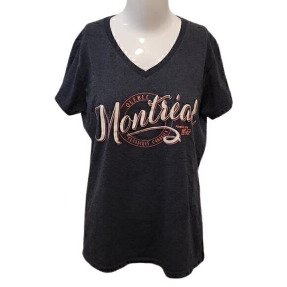 [Gildan] Quebec Montreal V-Neck Short Sleeve - Size L